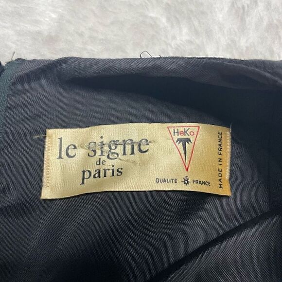 Paris France Fringe Top Black Size M Sleeveless Le Signe de Paris Made in France - Picture 3 of 9